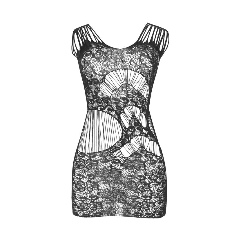 VESTIDO LONGO COM COSTAS ABERTAS COM REDE DE ARRASTO PRETO TAMANHO ÚNICO