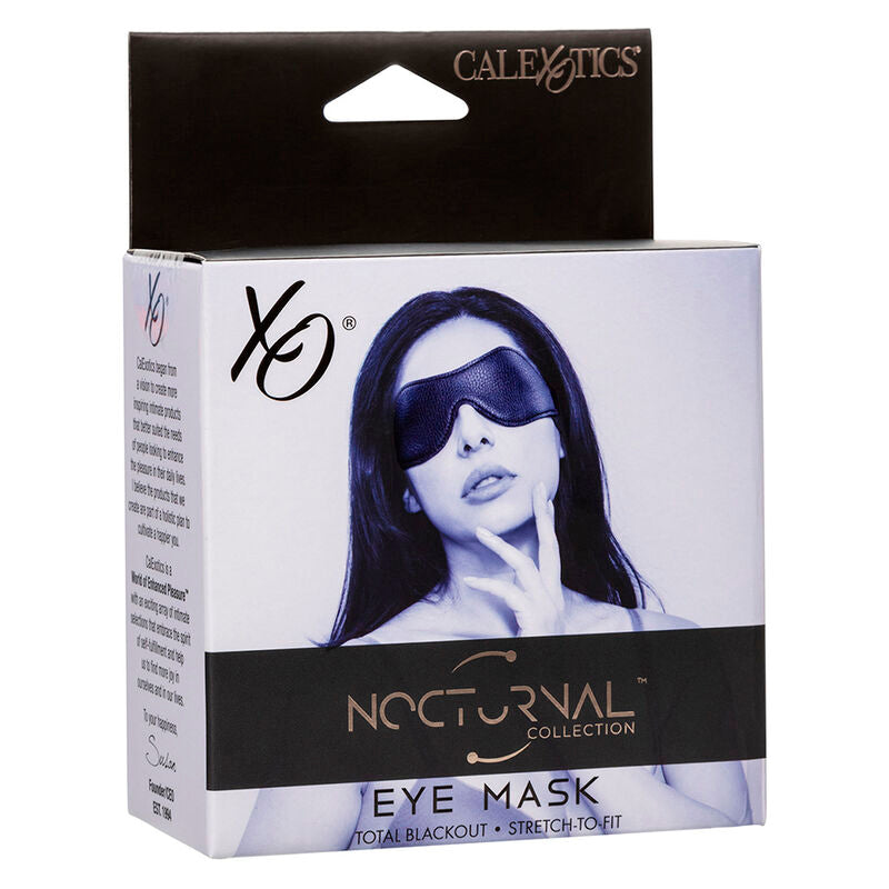NOCTURNAL MÁSCARA DE OLHOS PVC COURO PRETO