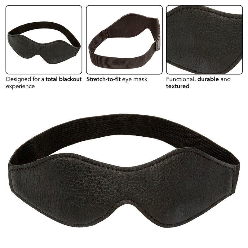 NOCTURNAL MÁSCARA DE OLHOS PVC COURO PRETO