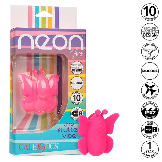 NEON VIBES FLUTTER VIBE ESTIMULADOR DE VIBRAÇÃO 10 VIBRAÇÕES ROSA