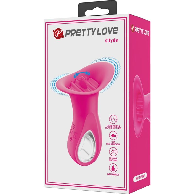 CLYDE VIBRADOR ORAL LÍNGUA VIBRANTE 12 VIBRAÇÕES ROSA