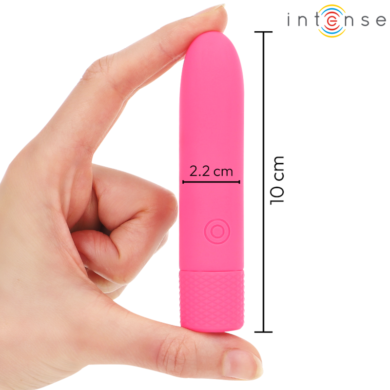 SYMONE USB RECARREGÁVEL VIBRATÓRIA BULLET 8 VIBRAÇÕES ROSA 10 X 2,2 CM