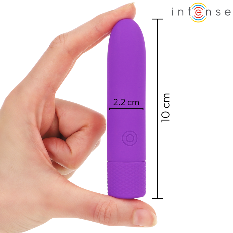 SYMONE USB RECARREGÁVEL VIBRATÓRIA BULLET 8 VIBRAÇÕES ROXO 10 X 2,2 CM