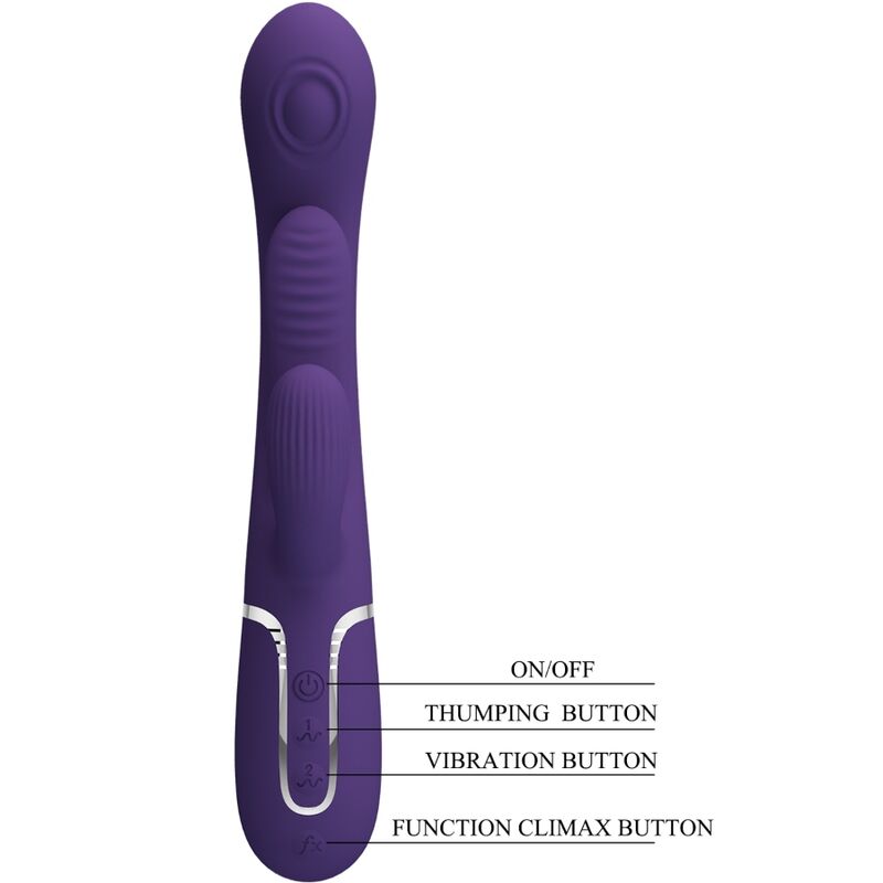SHANIA TRIPLE RABBIT VIBRADOR MULTIFUNCIONAL ROXO