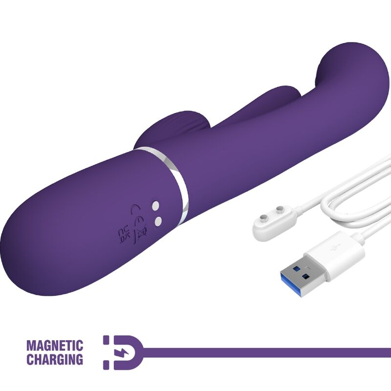 SHANIA TRIPLE RABBIT VIBRADOR MULTIFUNCIONAL ROXO