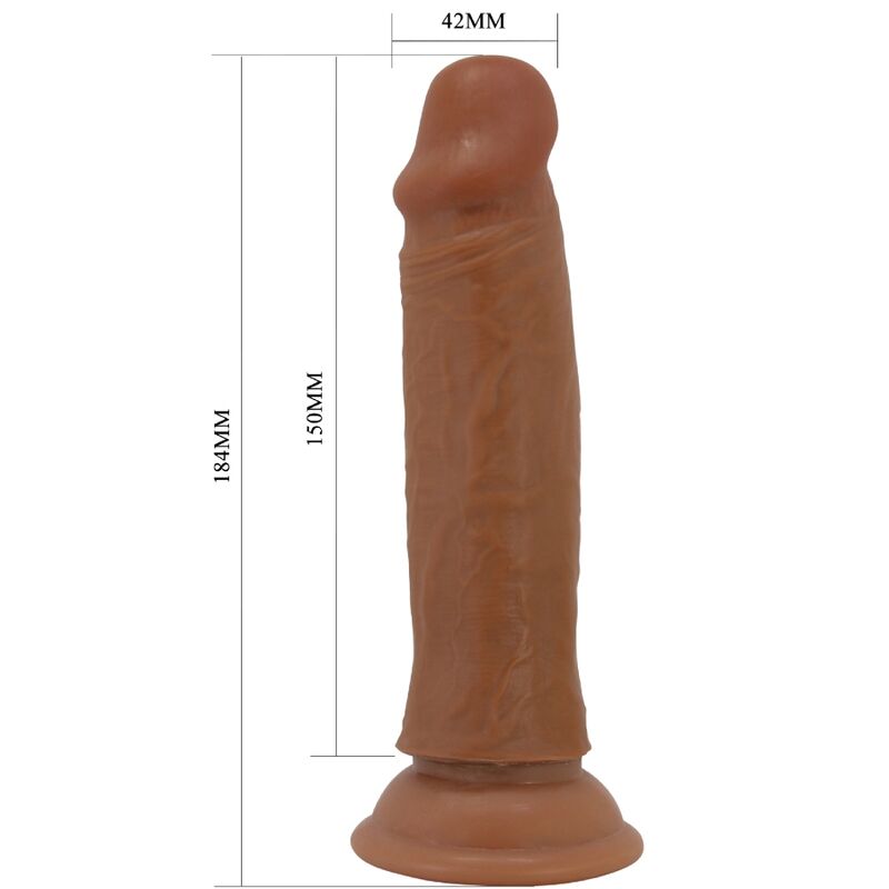 QUENTIN DILDO REALISTA 18 CM MARROM