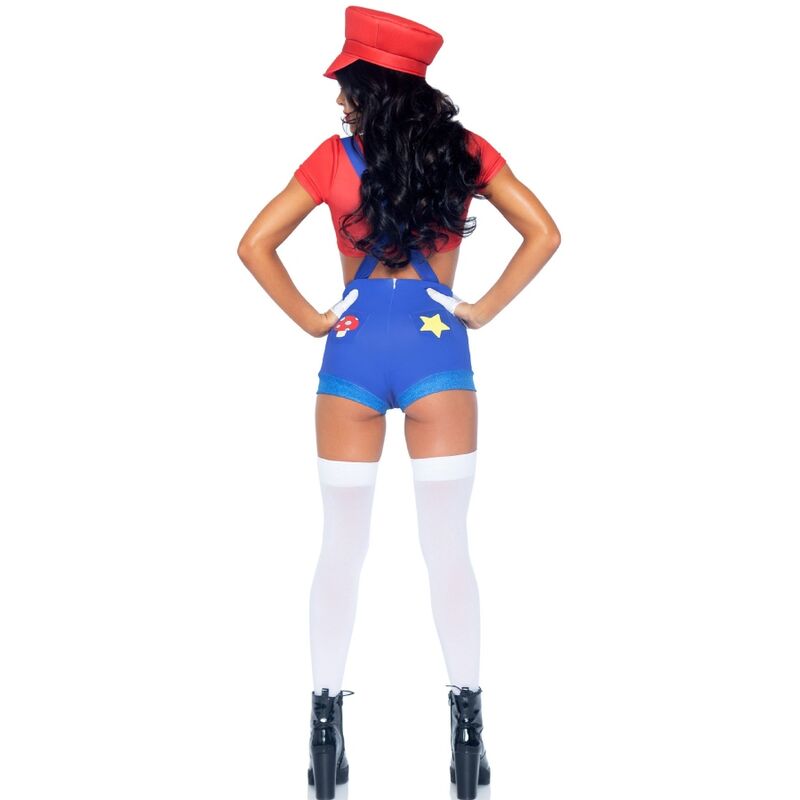 TRAJE SEXY MARIO BROS VERMELHO/AZUL