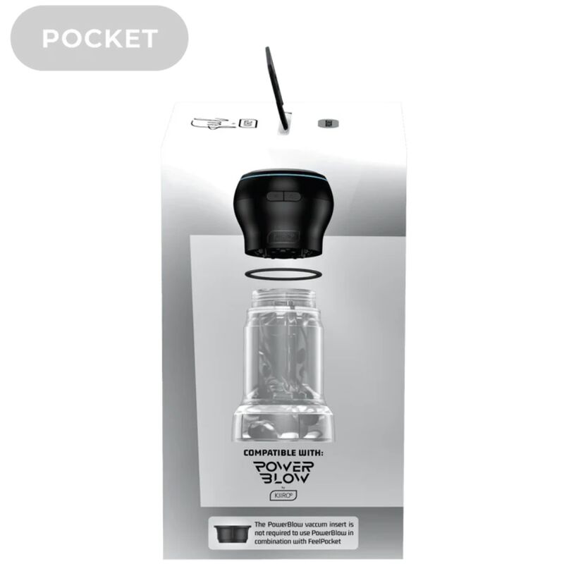 FEEL POCKET STROKER CRYSTAL POR KIIROO TRANSPARENTE