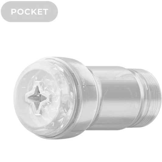 FEEL POCKET STROKER CRYSTAL POR KIIROO TRANSPARENTE
