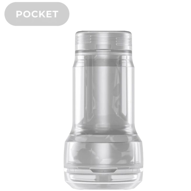 FEEL POCKET STROKER CRYSTAL POR KIIROO TRANSPARENTE