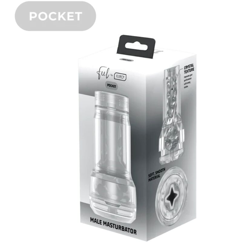 FEEL POCKET STROKER CRYSTAL POR KIIROO TRANSPARENTE