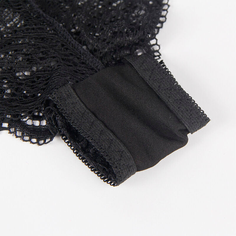 CAMISOLA DE SEDA E RENDA + CALCINHA PRETA