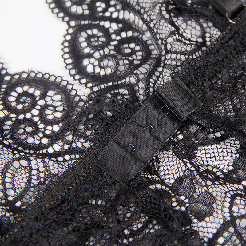 CAMISOLA DE SEDA E RENDA + CALCINHA PRETA