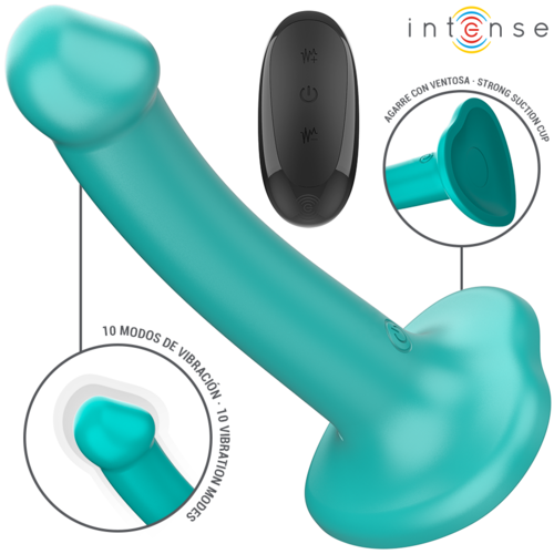 KATIE VIBRADOR COM VENTOSA 10 VIBRAÇÕES AZUL CONTROLE REMOTO