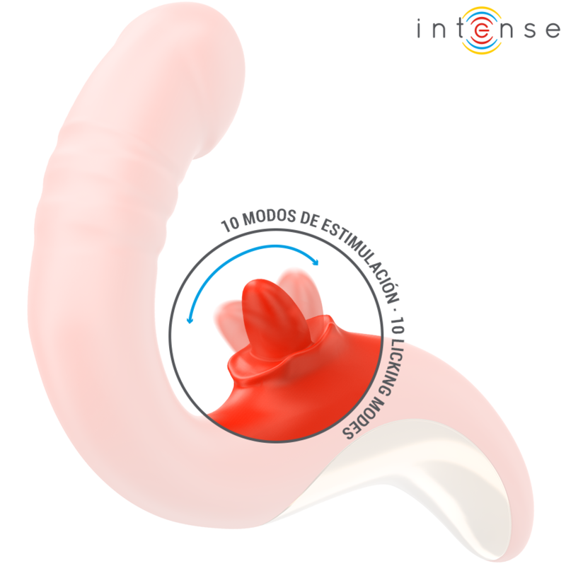VIBRADOR E ESTIMULADOR PAULINA EM FORMA DE U VERMELHO