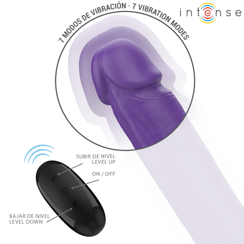 GUNTER DILDO VIBRADOR DUPLO 40 CM ROXO CONTROLE REMOTO