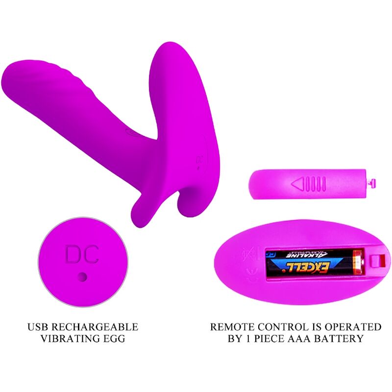 MASSAGEADOR E VIBRADOR 12 VIBRAÇÕES CONTROLE REMOTO ROXO