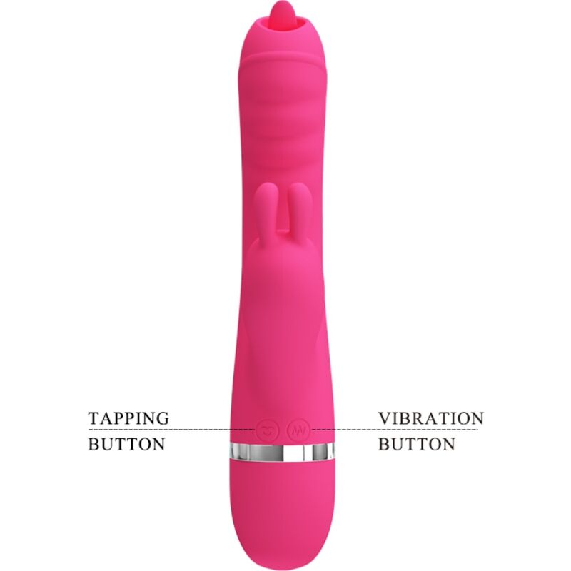 VIBRADOR COELHO MULTIFUNCIONAL PHOENIX ROSA