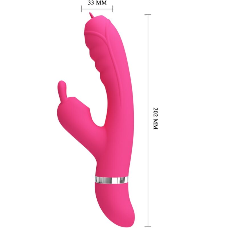 VIBRADOR COELHO MULTIFUNCIONAL PHOENIX ROSA