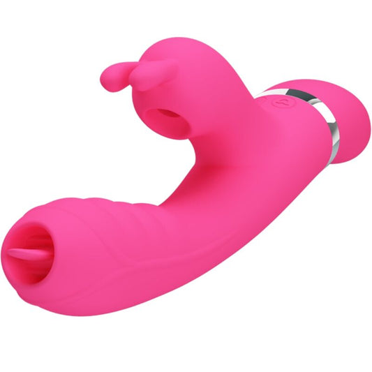 VIBRADOR COELHO MULTIFUNCIONAL PHOENIX ROSA