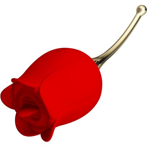 ESTIMULADOR DE CLITÓRIS ROSE LOVER 12 VIBRAÇÕES VERMELHO