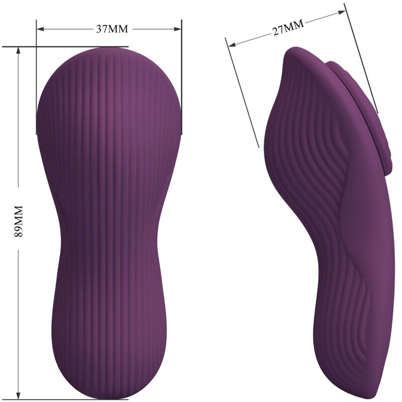 MANE LAY ON MASSAGEADOR DE CLITÓRIS 10 VIBRAÇÕES CONTROLE REMOTO ROXO