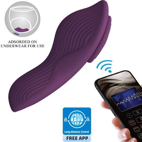 MANE LAY ON MASSAGEADOR DE CLITÓRIS 10 VIBRAÇÕES CONTROLE REMOTO ROXO