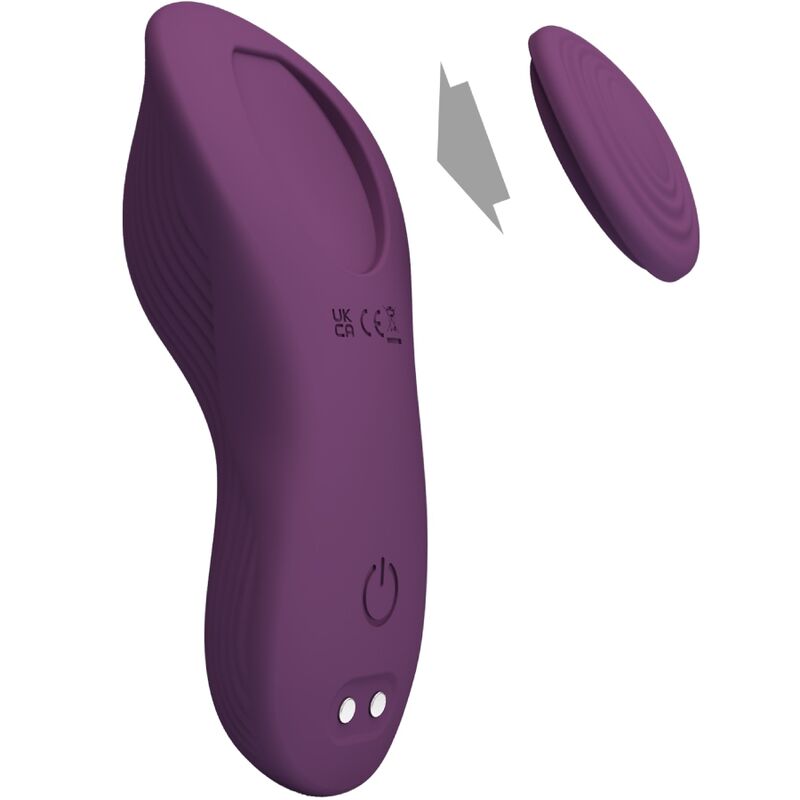 MANE LAY ON MASSAGEADOR DE CLITÓRIS 10 VIBRAÇÕES CONTROLE REMOTO ROXO