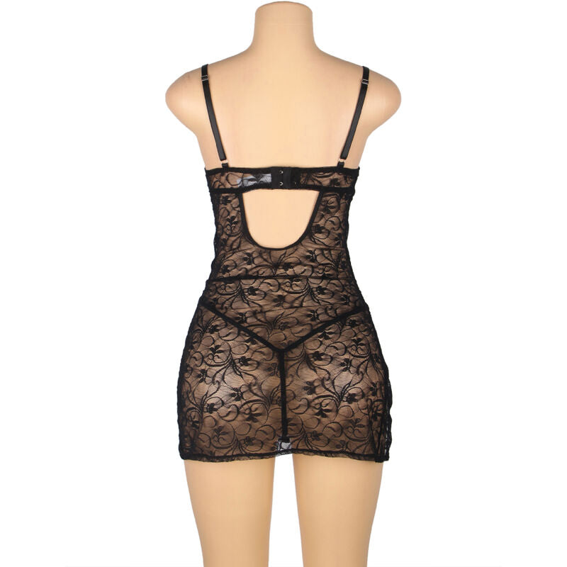 BABYDOLL DE RENDA COM ALÇAS AJUSTÁVEIS PRETO