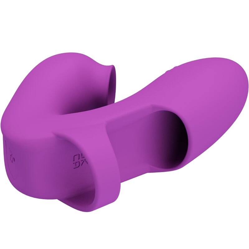 VIBRADOR DE DEDO ATHENA COM ESTIMULADOR DE CLITÓRIS ROXO