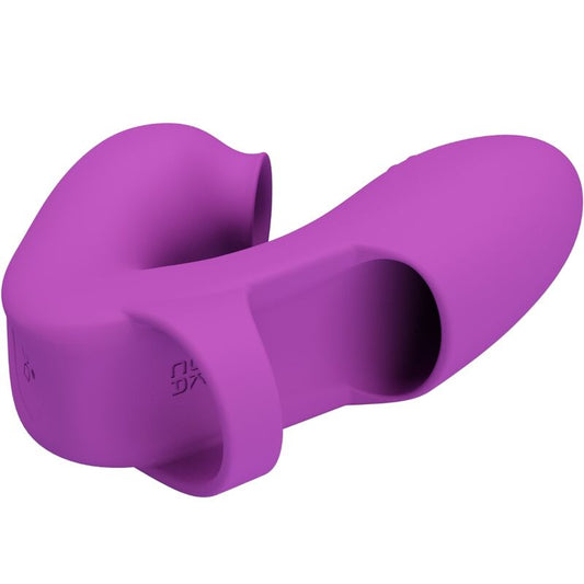 VIBRADOR DE DEDO ATHENA COM ESTIMULADOR DE CLITÓRIS ROXO
