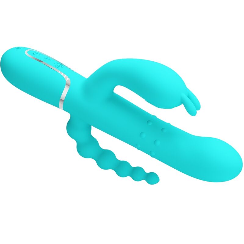 CAMMY 4 EM 1 MULTIFUNCIONAL TRIPPLE RABBIT VIBRADOR AZUL