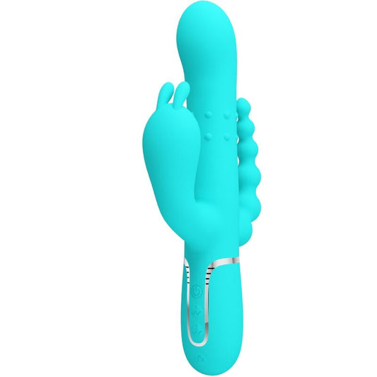 CAMMY 4 EM 1 MULTIFUNCIONAL TRIPPLE RABBIT VIBRADOR AZUL