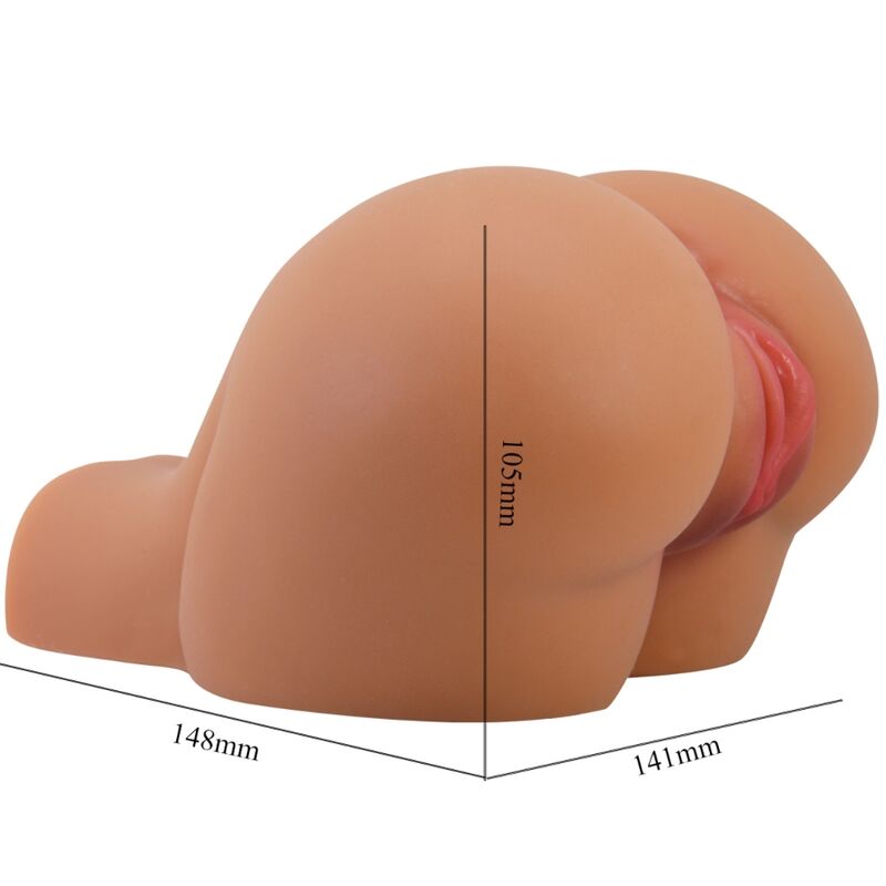 VIBRADOR KYLIE ASS COM CONTROLE REMOTO REALISTA DE VAGINA E ÂNUS