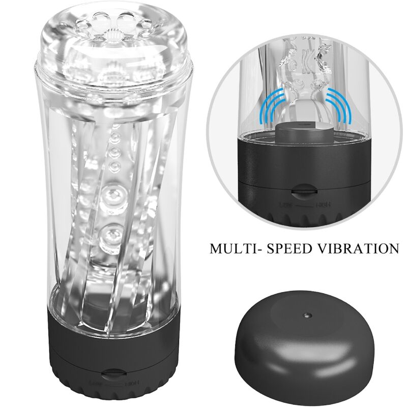 TAMARA MASTURBADOR MASCULINO MULTI-VELOCIDADE VIBRADOR PRETO