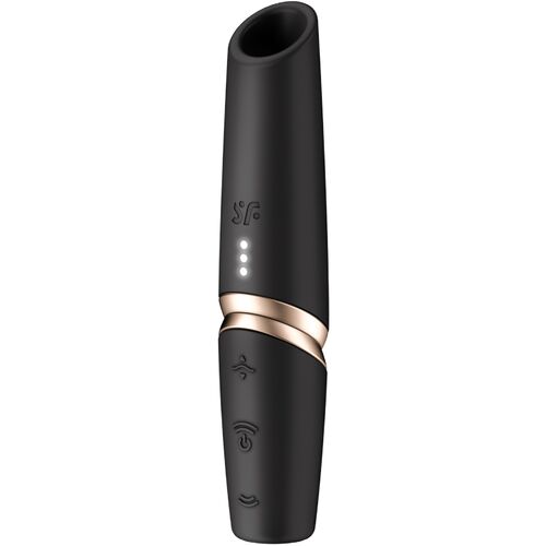 ESTIMULADOR DE CLITÓRIS PERFECT KISS WAVE PRETO / DOURADO