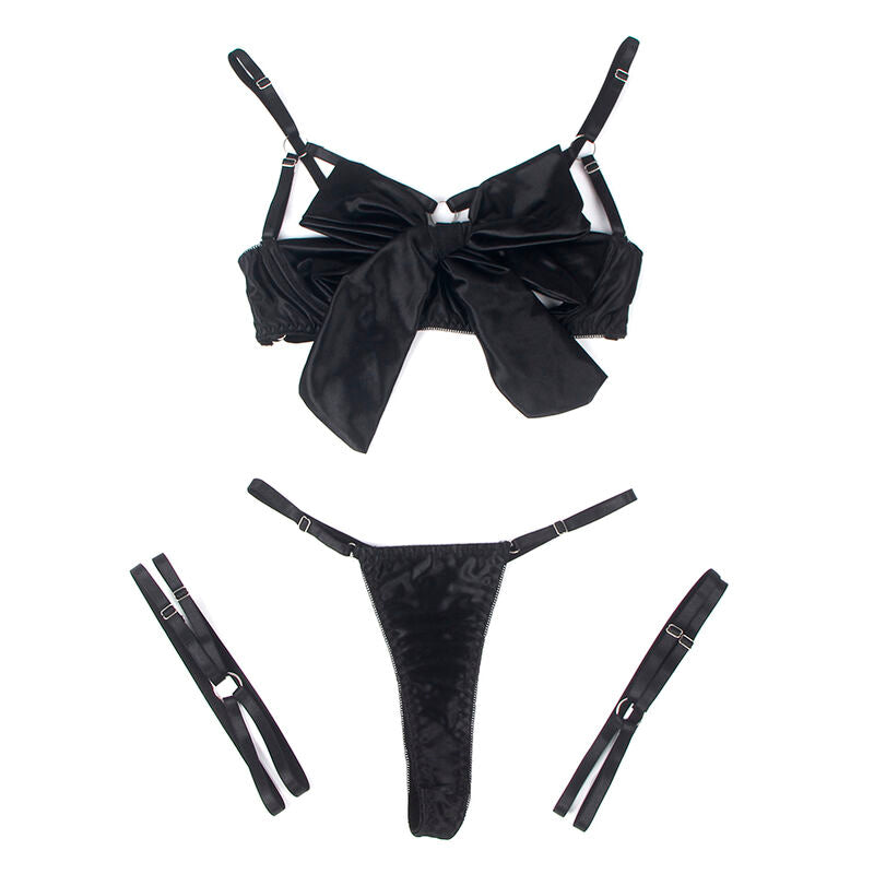 CONJUNTO SUBBLIME DE SUTIÃ COM LAÇO PRETO AJUSTÁVEL