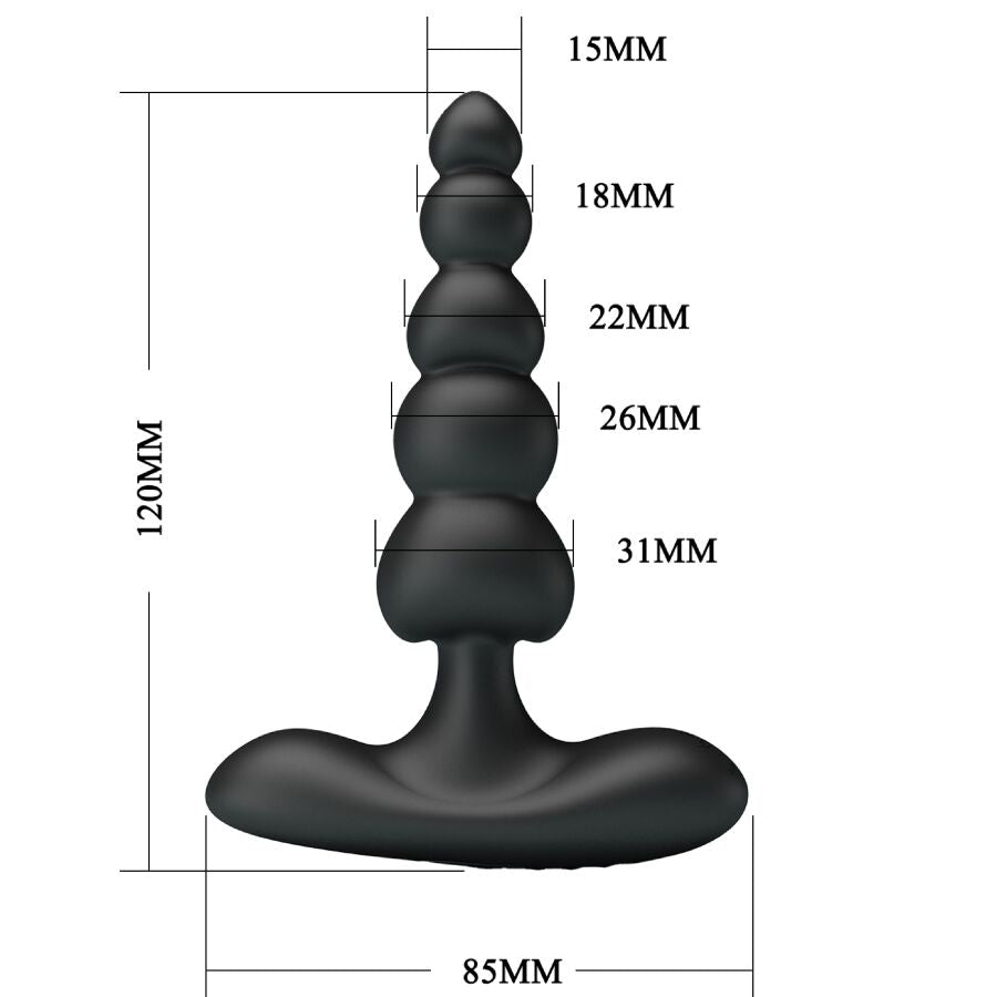 VIBRADOR ANAL SIDNEY 10 VIBRAÇÕES PRETO