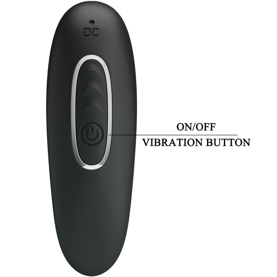 VIBRADOR ANAL SIDNEY 10 VIBRAÇÕES PRETO