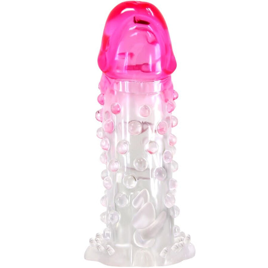 BAINHA DE AMPLIAÇÃO REALISTA WILFORD COM PÊNIS EM RELEVO ROSA