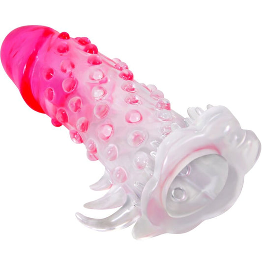 BAINHA DE AMPLIAÇÃO REALISTA WILFORD COM PÊNIS EM RELEVO ROSA