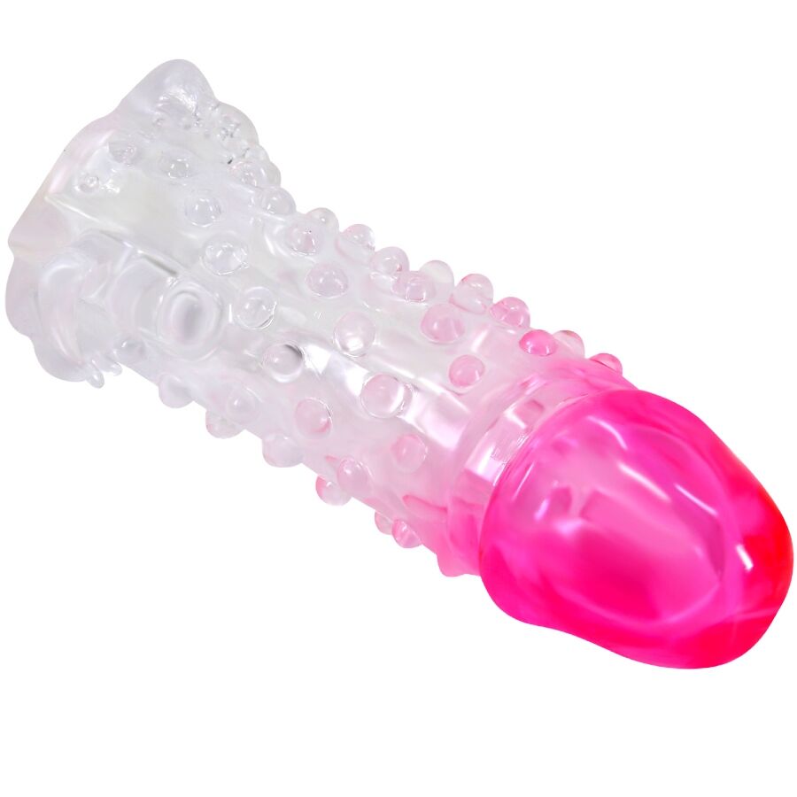 BAINHA DE AMPLIAÇÃO REALISTA WILFORD COM PÊNIS EM RELEVO ROSA