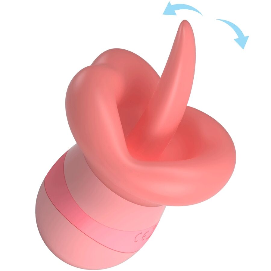 ESTIMULADOR DE CLITÓRIS KYLEE TONGUE 10 VIBRAÇÕES ROSA NUDE