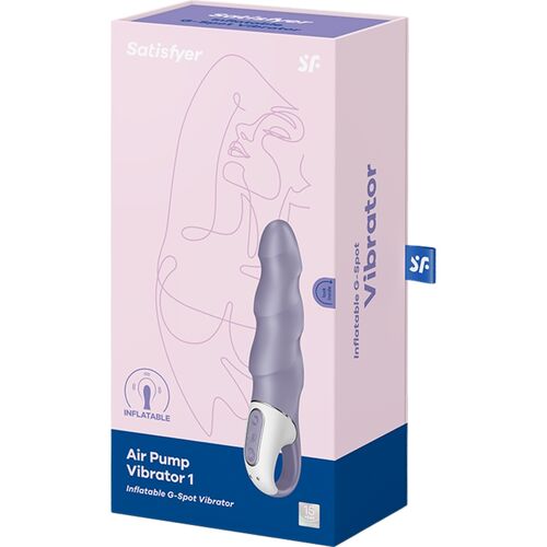 BOMBA DE AR VIBRADOR 1 VIBRADOR INFLÁVEL PONTO G ROXO