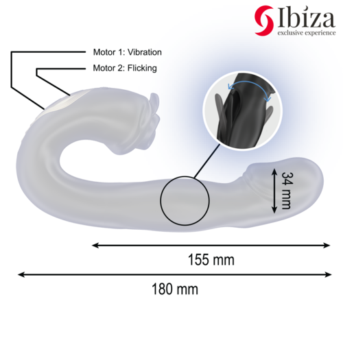 VIBRADOR ROSA COM EFEITO DE FLICKING E ESTIMULADOR DE CLITÓRIS