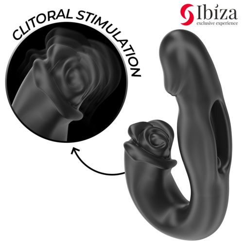 VIBRADOR ROSA COM EFEITO DE FLICKING E ESTIMULADOR DE CLITÓRIS