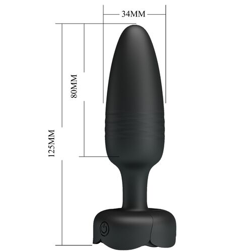 TARION ANAL PLUG COM LUZ LED PRETO 12,5 CM