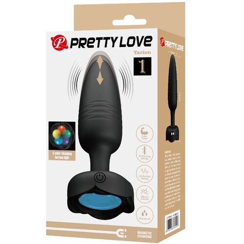 TARION ANAL PLUG COM LUZ LED PRETO 12,5 CM