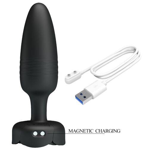 TARION ANAL PLUG COM LUZ LED PRETO 12,5 CM