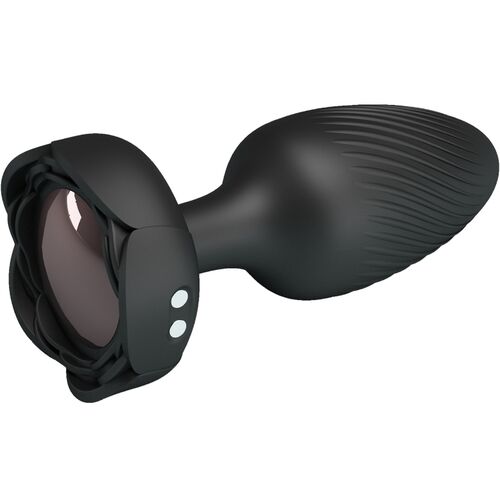 VARIAN ANAL PLUG COM LUZ LED PRETO 10,8 CM